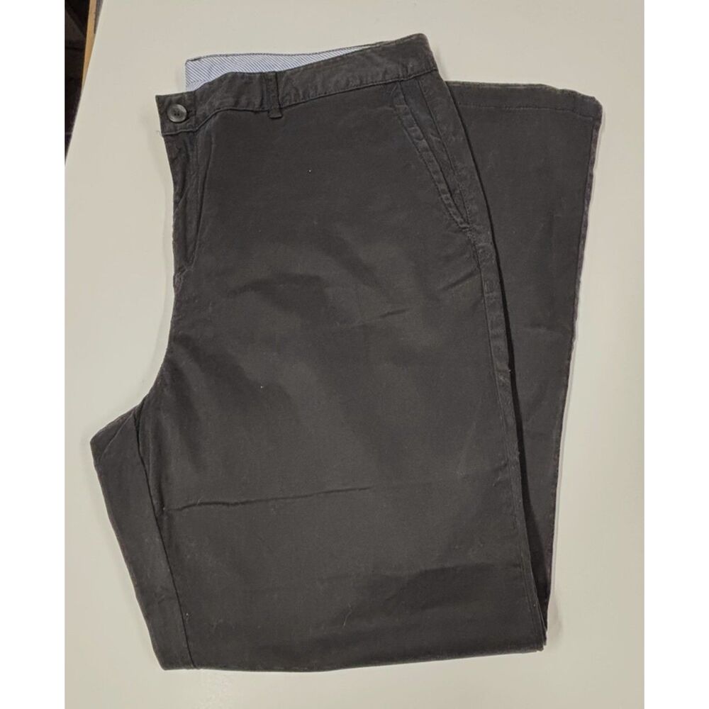 L.L.Bean Favorite Fit Black Chino Pants Women's Size 18 Straight Leg Capsule